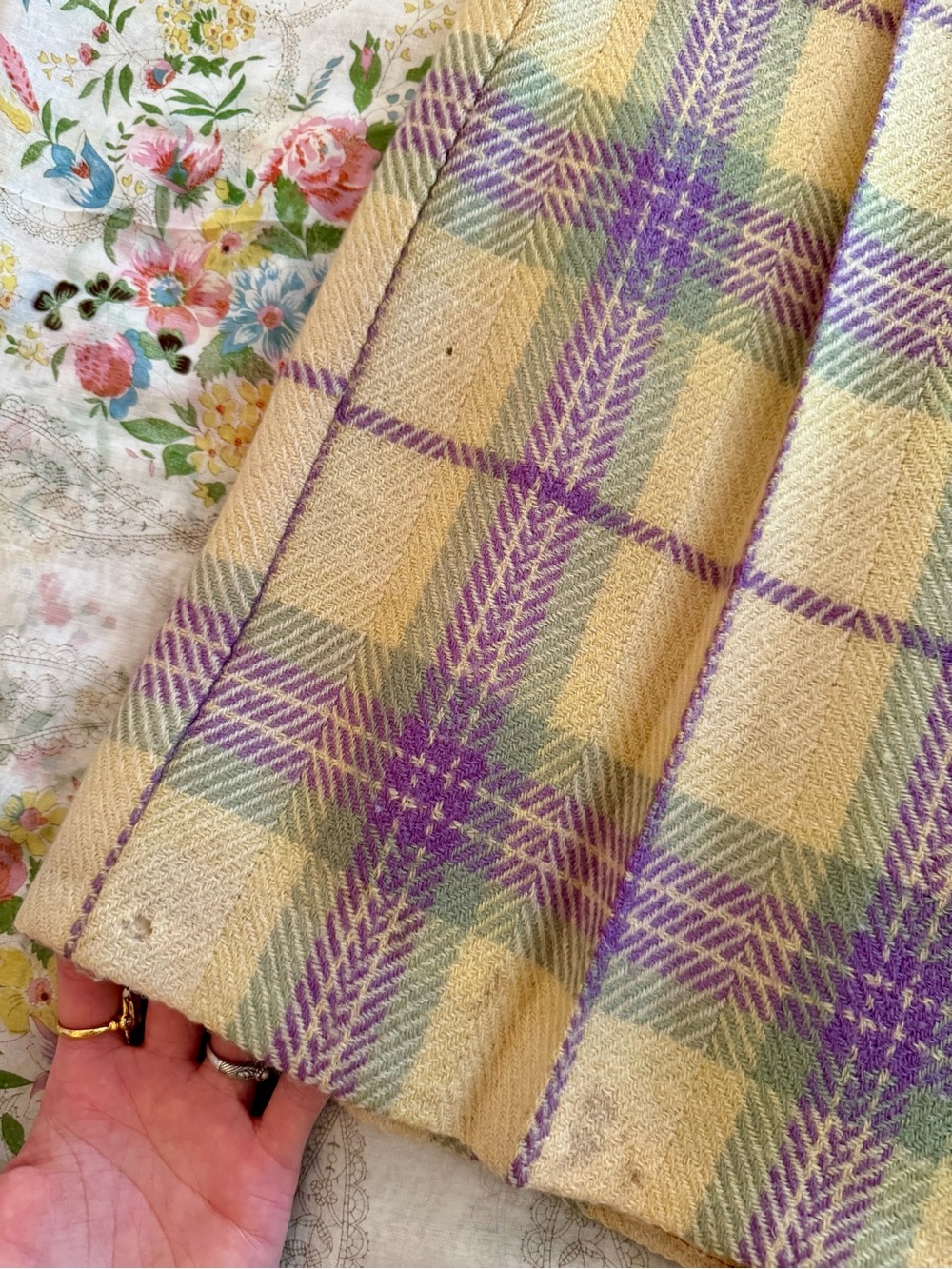 Vintage 1950s Plaid Pleated Midi Skirt Small - Picture 12 of 14